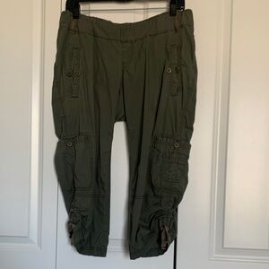Olive Green Cargo Capris